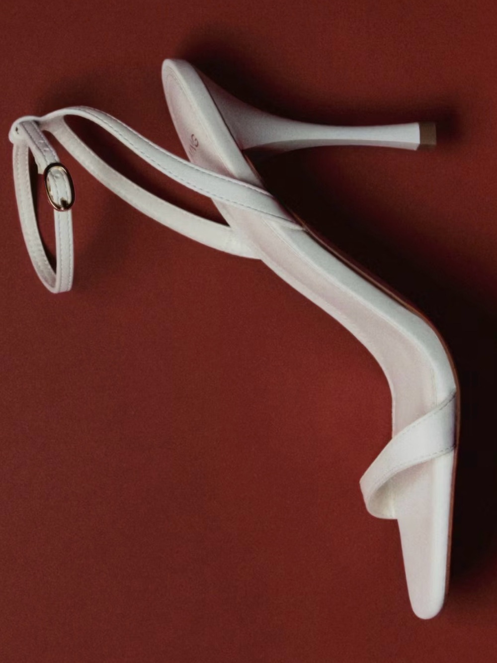 Mango Cream Strappy Stiletto Heels - Picture 3 of 3